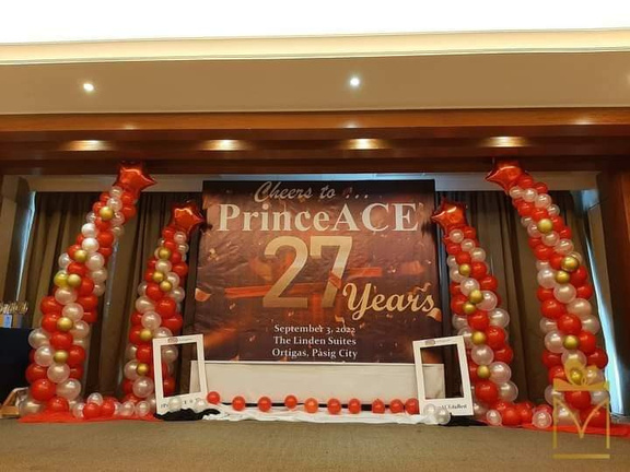 Image of balloon decoration for 27th company anniversary